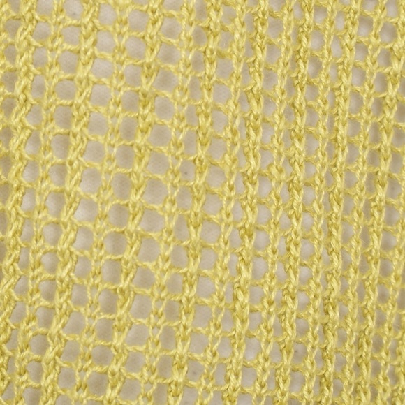 Eileen Fisher Yellow Organic Linen Knit Mesh Box Sweater Top size Medium M boho - Picture 4 of 11
